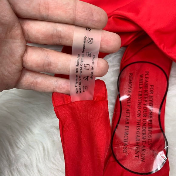 👙New! “JENNY” Red High Leg Bikini NWT - Picture 6 of 7